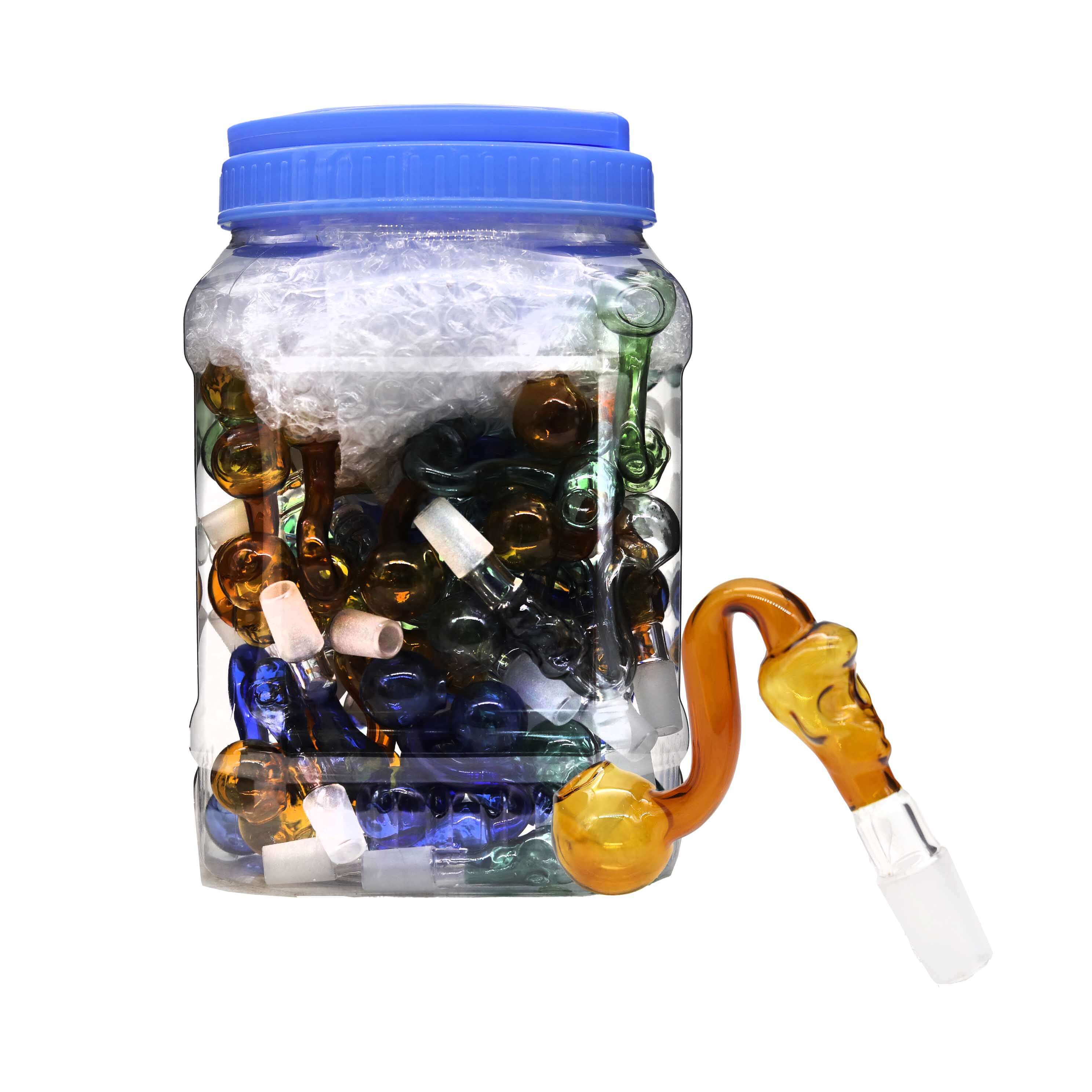 Color OB Bend Skull Stem Bowl (OBJ-234) | 14mm | Male | 50 Count Display product image
