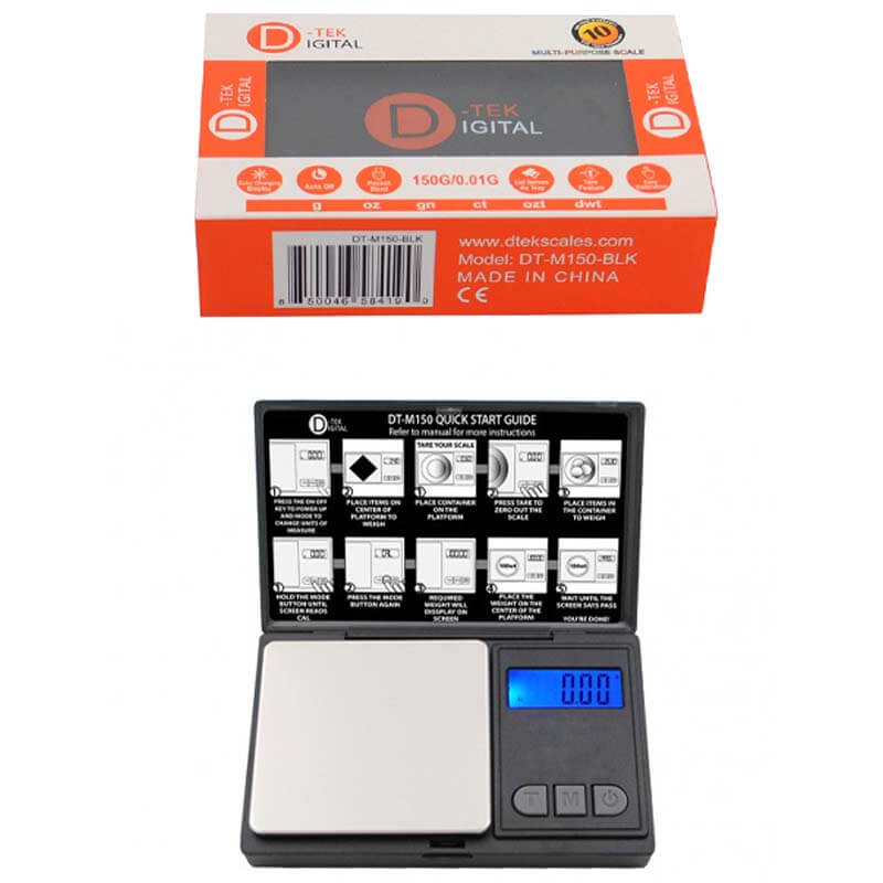 D-tek Digital Pocket Scale (DT-M150) | 150x0.01g | Black product image