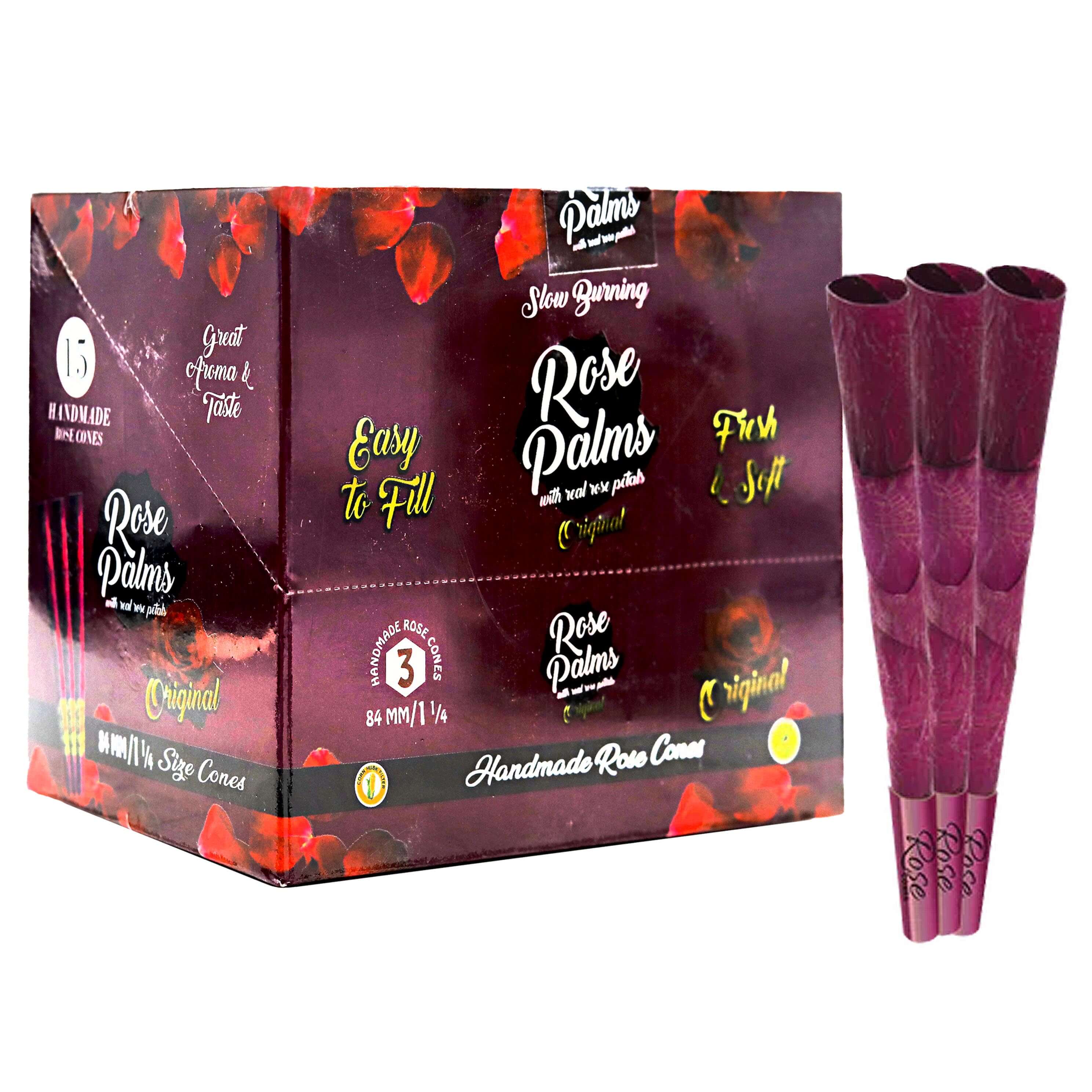 Rose Palms Cones | 3 Pack | 84mm | 15 Count Display | Original product image