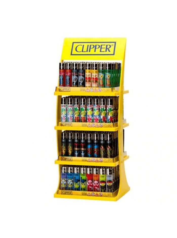 Clipper Lighter With 4 Tier Display (CLDK7) | Assorted Designs | 192 Count Display product image