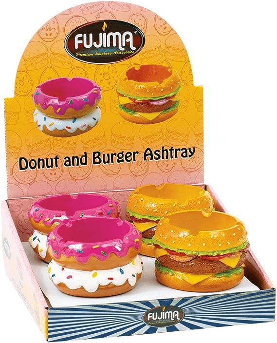 Fujima Donut & Hamburger Polystone Ashtray (LT403) | 5 inch | 4 Count Display product image