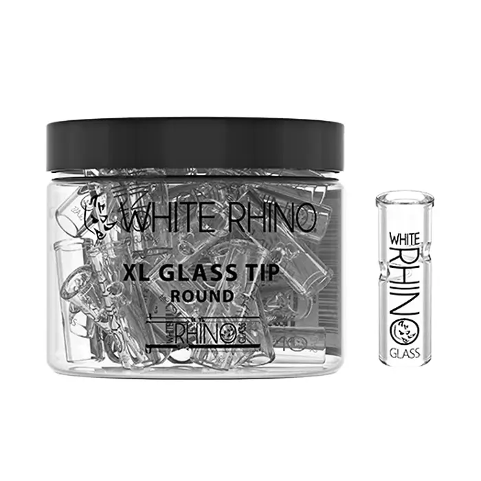 White Rhino Glass XL Tips (WRG3103) | Round | 40 Count Display product image
