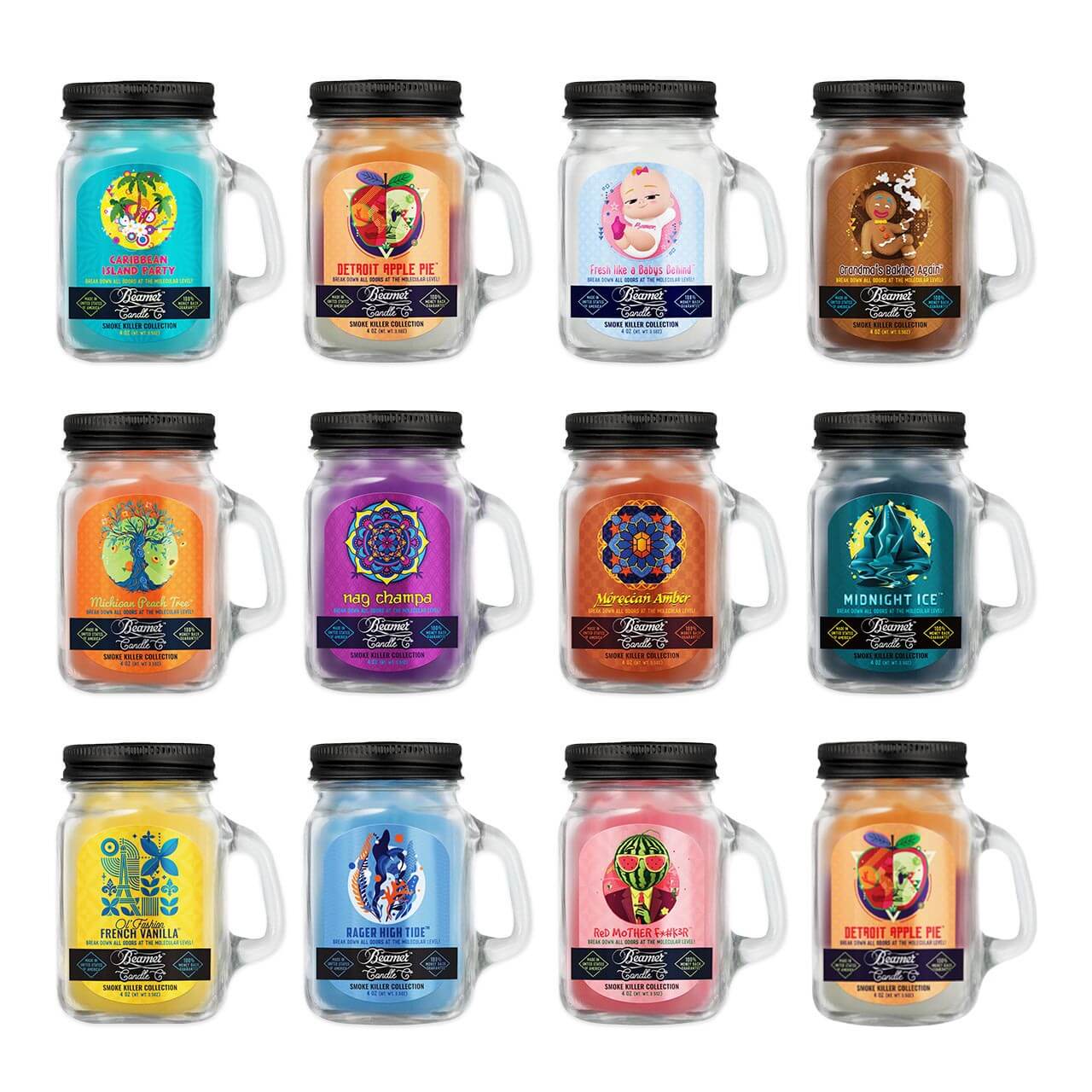 Beamer Double Shot Mason Jar Exterminator Candle | 4oz product image