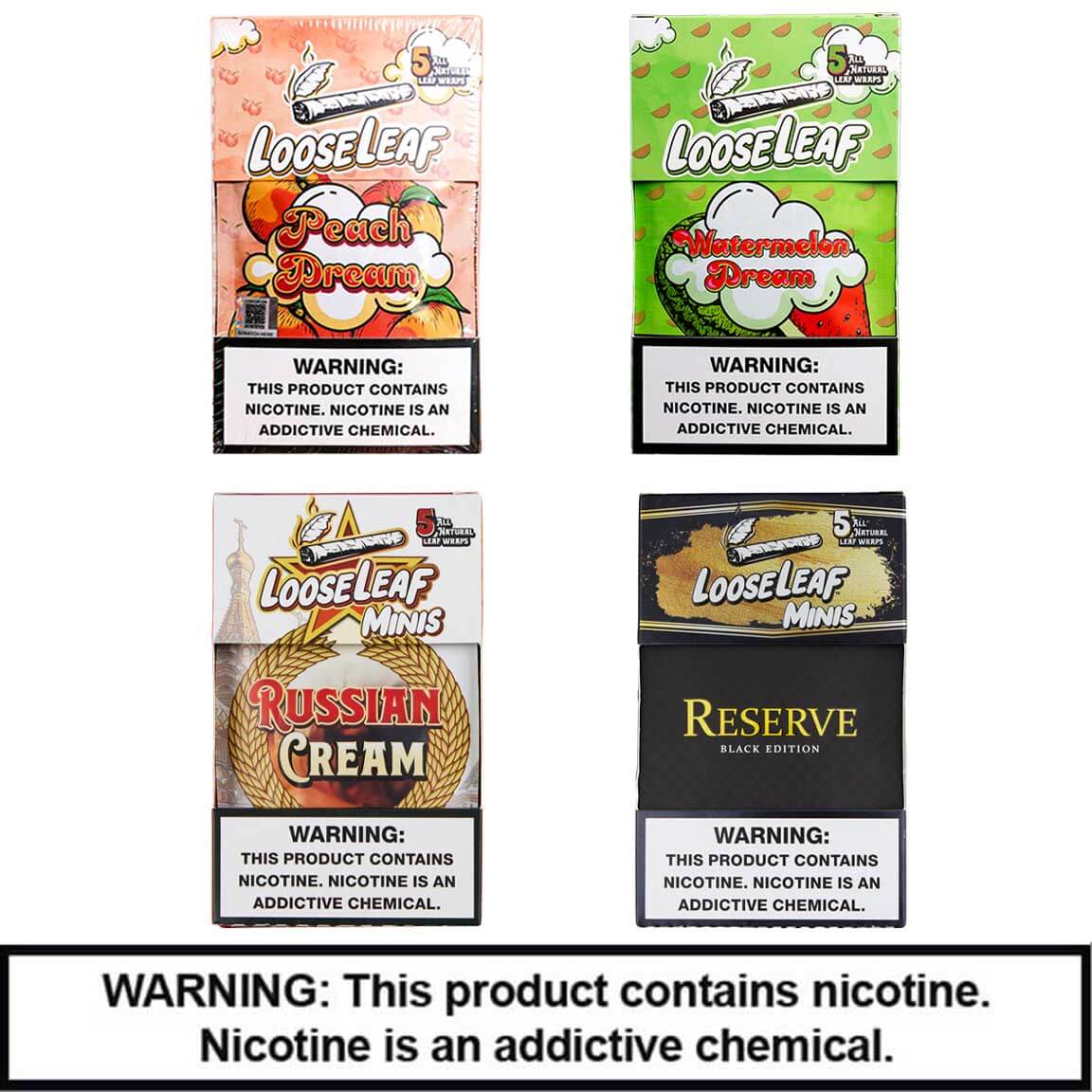 LooseLeaf Natural Leaf Wraps | Mini | 5 Pack | 8 Count Box product image