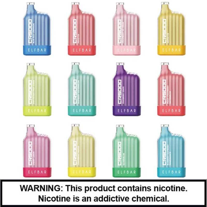 ELFBAR CR5000 Rechargeable Disposable | 5% Nicotine | 5000 Puffs | 10 Count Display product image