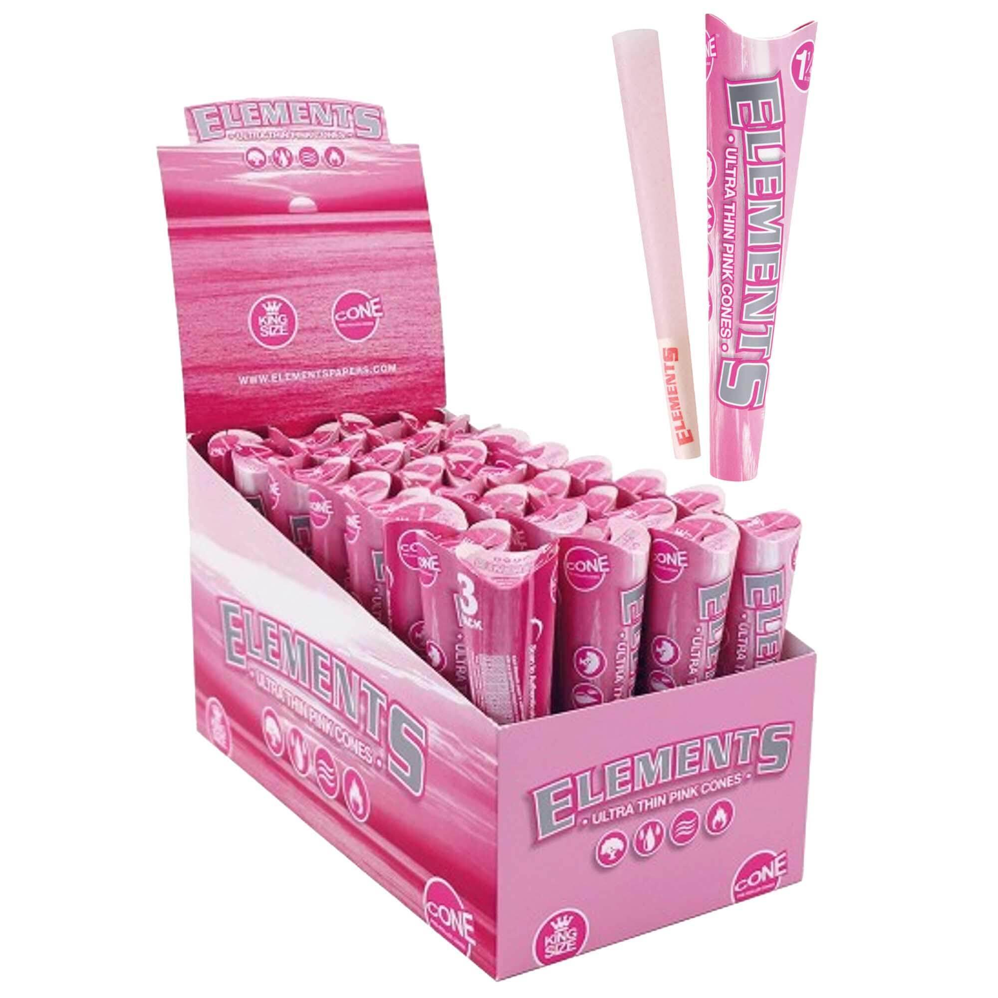 Elements Ultra Thin Pink Cones | 1 1/4 Size | 32 Pack product image