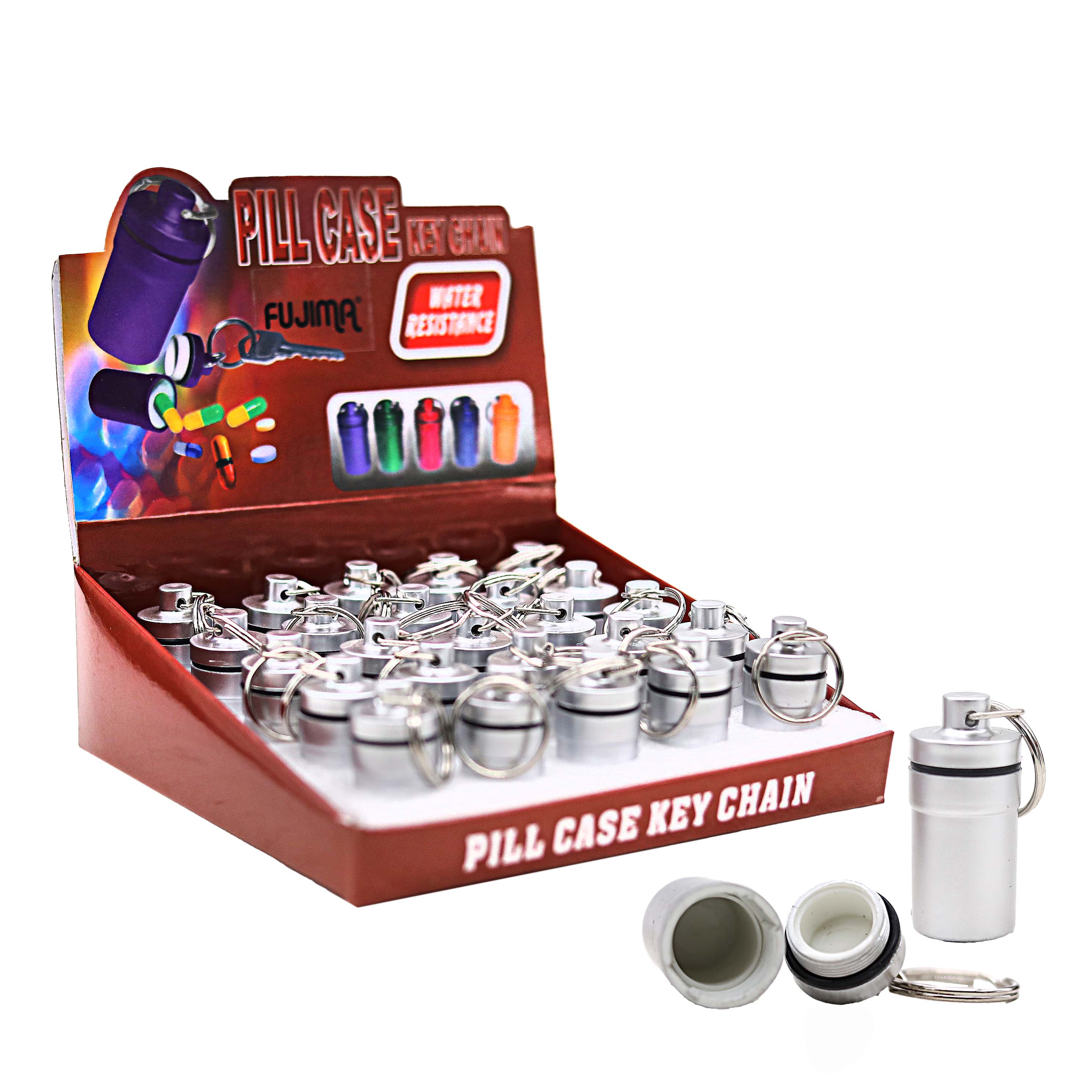 Fujima Pill Box Key Chain (PB25) | 25 Count Display product image