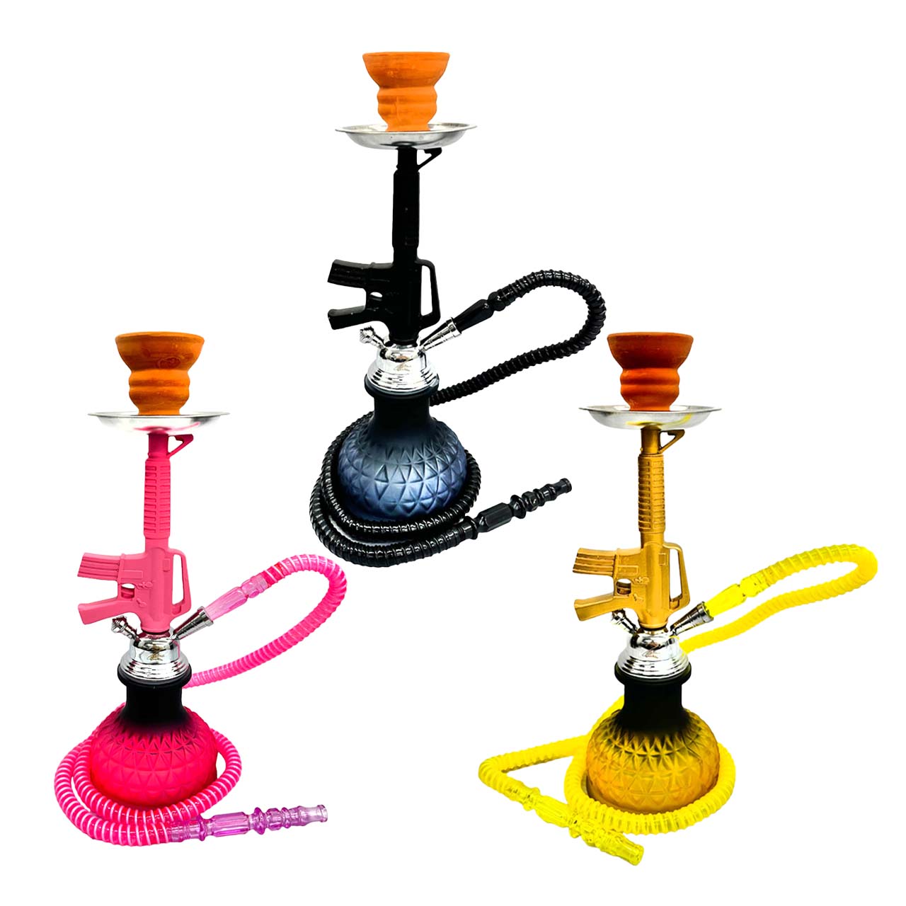 Zebra Pumpkin M16 Hookah | 2 Hose | Assorted Colors product image
