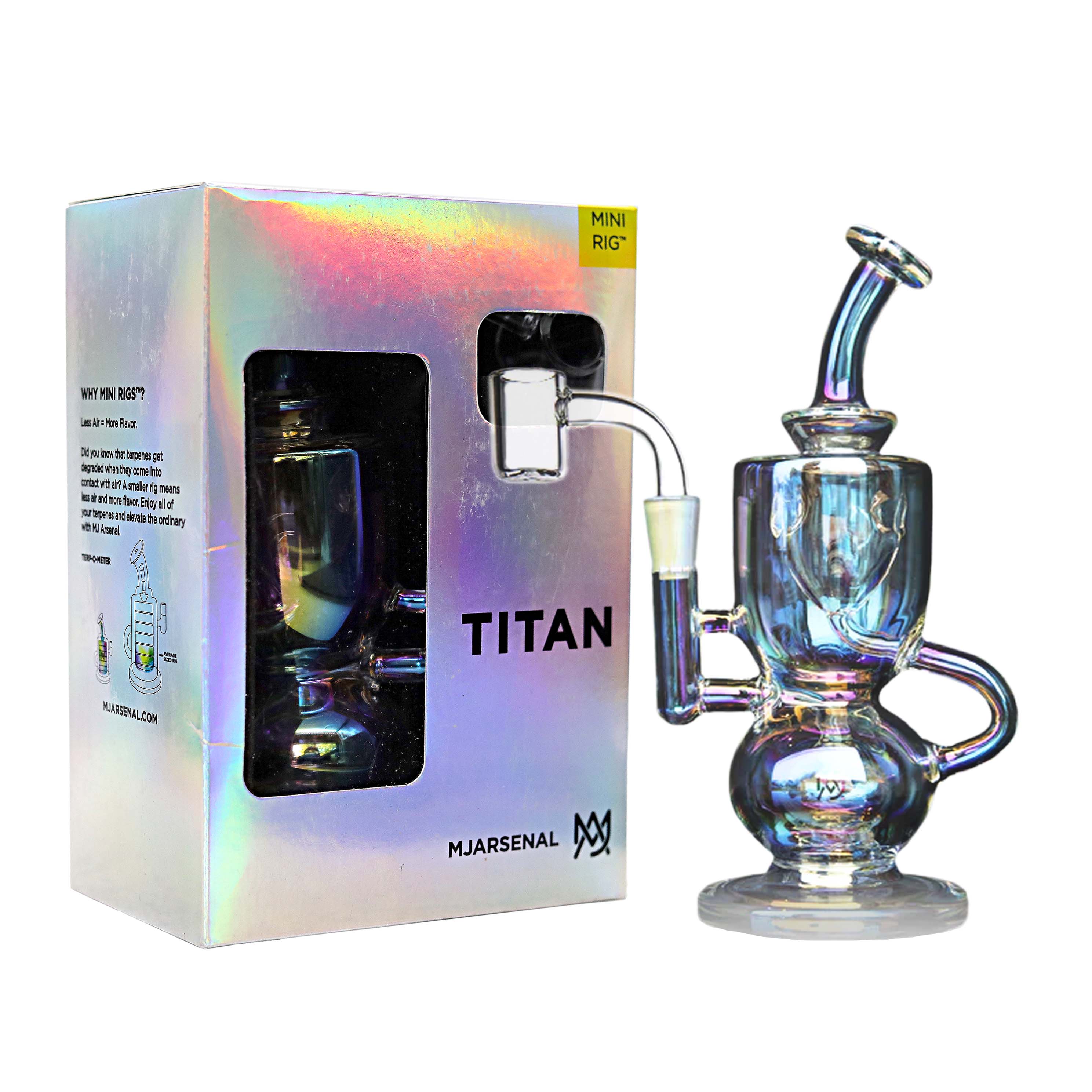 MJ Arsenal  Iridescent Mini Rig Waterpipe | Titan  product image