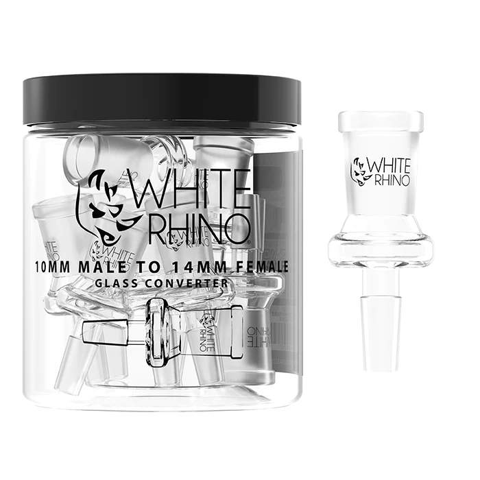 White Rhino 10mm Male to 14mm Female Glass Converter (GC1010) | 10 Count Jar product image