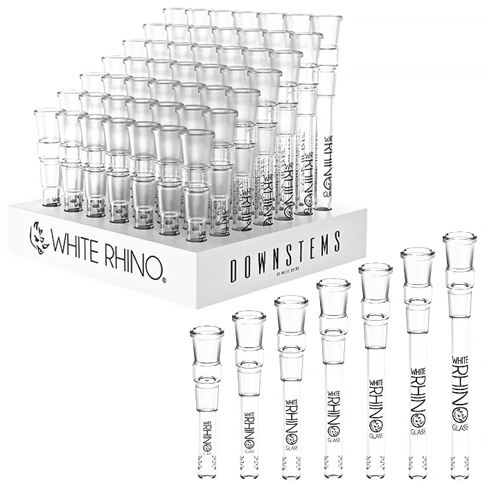 White Rhino 19/19 Glass on Glass Downstems (DS2000) | 49 Count Display product image