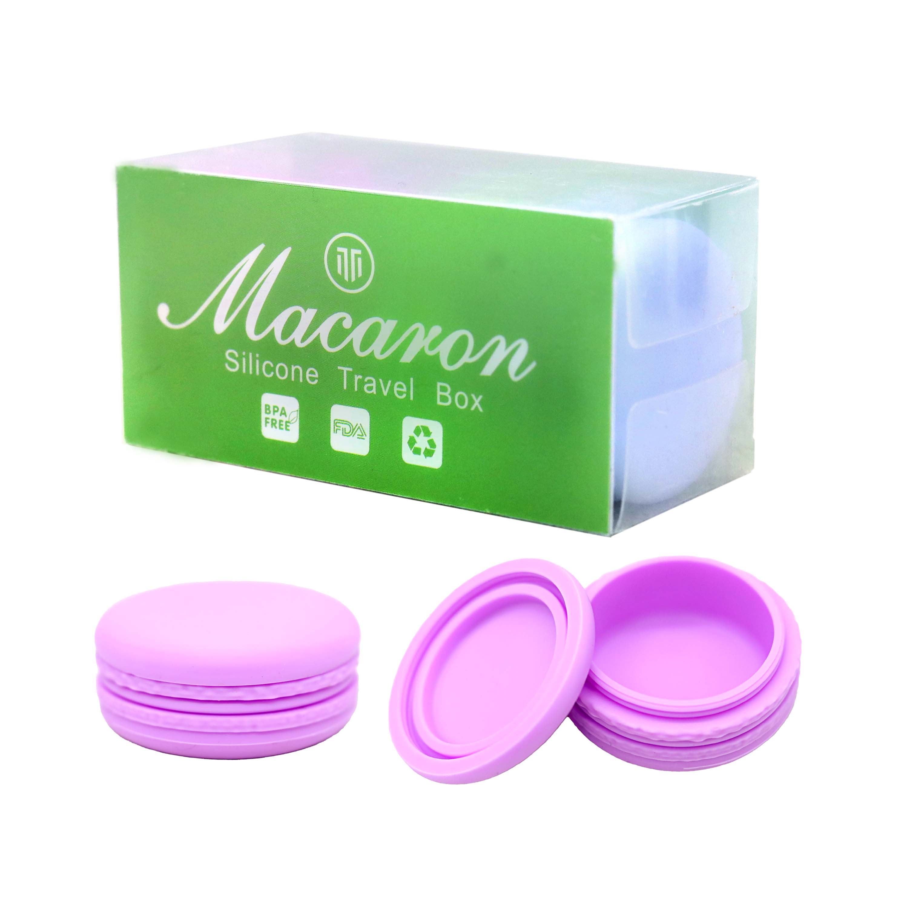 Fujima Macaron Silicone Jar (WC32) | 4 Count Display | Assorted Colors product image