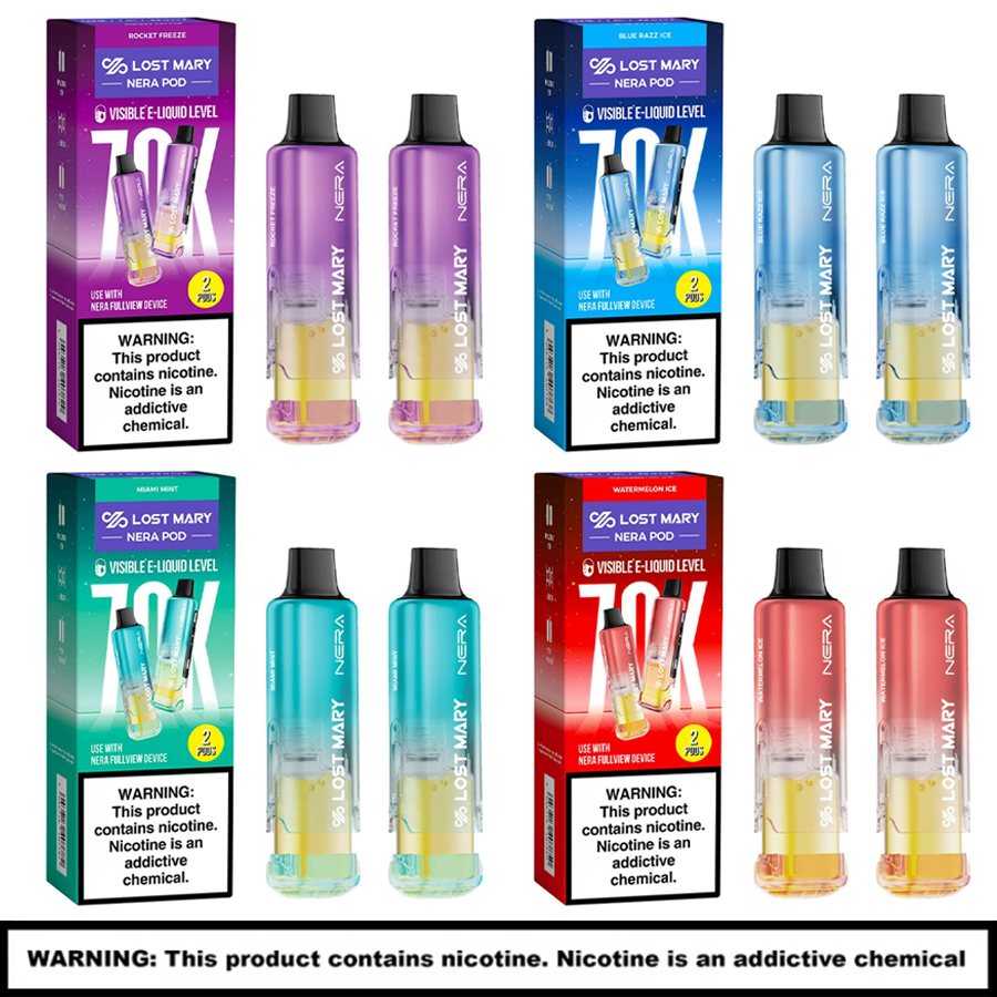 Lost Mary NERA Fullview Disposable Refill Pack | 70000 Puffs | 5% Nicotine | 5 Count Display product image
