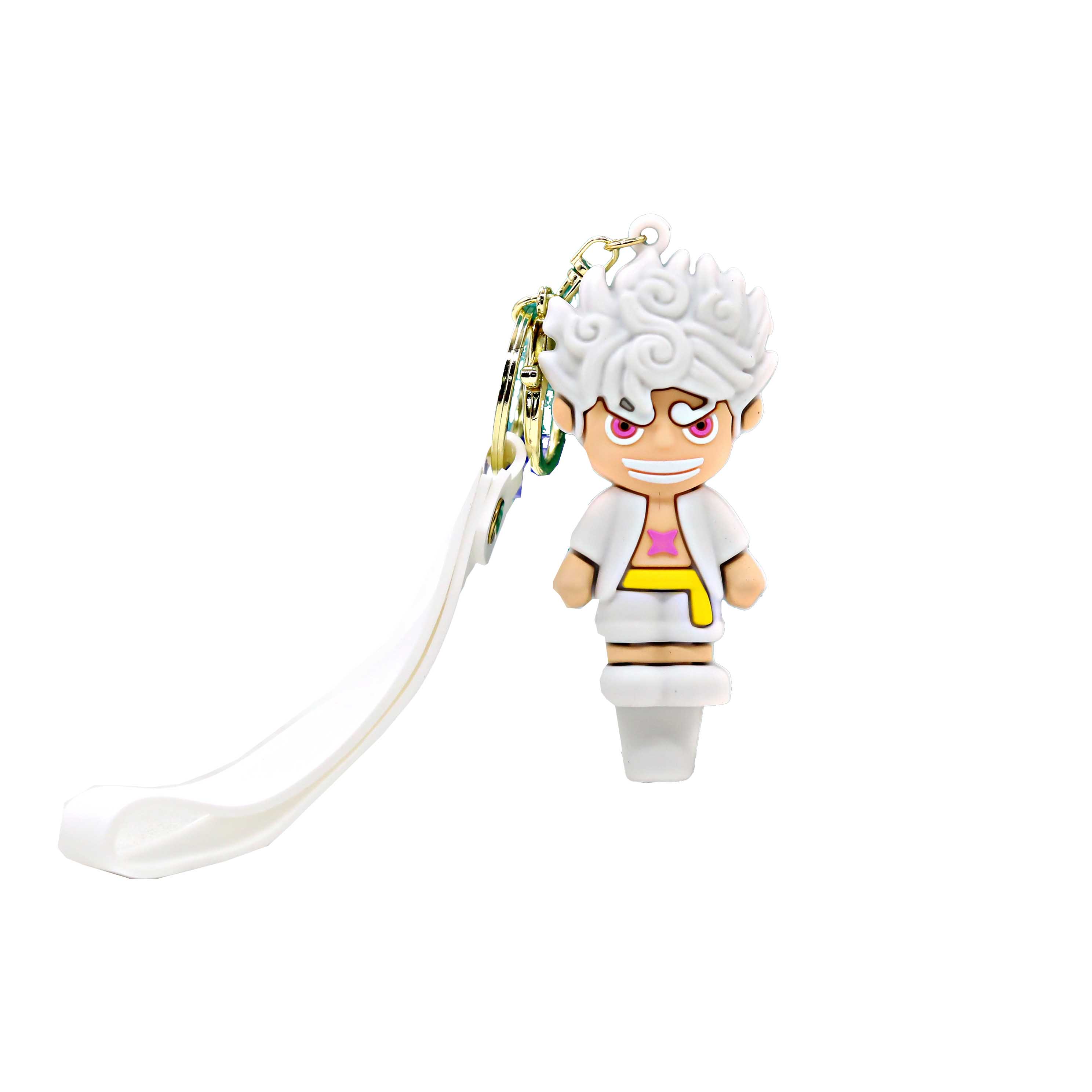 Silicone White Hair Ninja Keychain Handpipe (SL5069) | Assorted Colors product image