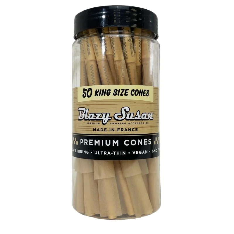 Blazy Susan Cones and Papers | Unbleached | King Size | 50 Count Jar product image