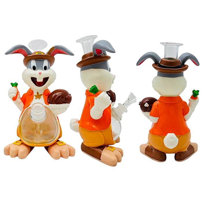 Grateful Rabbit Silicone Waterpipe (H534) | 9 inches | Assorted Colors product image