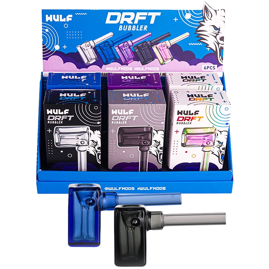 Wulf Glass DRFT Bubbler | 6 Count Display | Assorted Colors product image