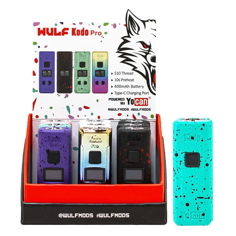 Wulf x Yocan Kodo PRO 510 Battery Cartridge Vaporizer | 9 Count Display product image