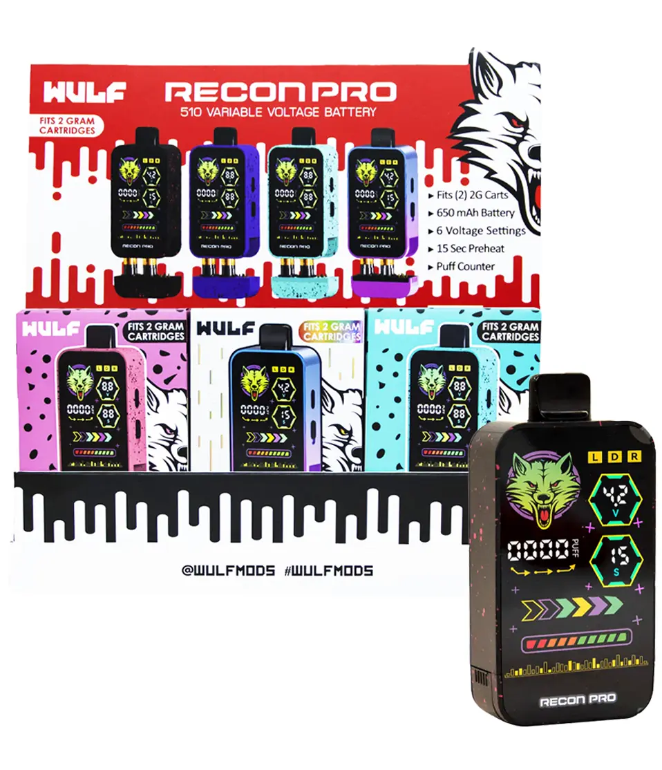 Wulf RECON PRO Digital Dual Cartridge Vaporizer | 9 Count Display product image