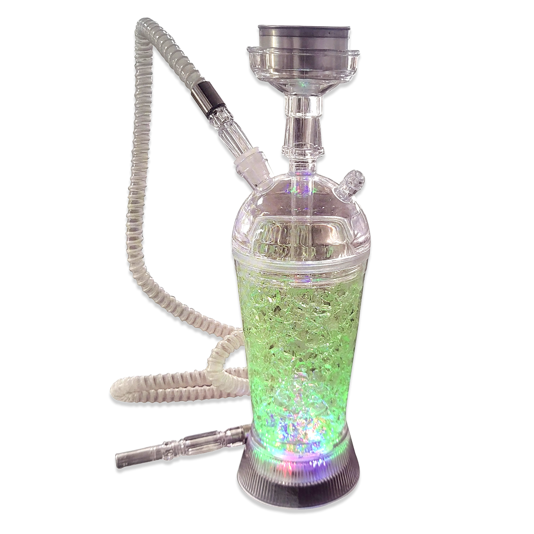 Zebra Mini Cooper Cup LED Hookah | Medium | 1 Hose | Assorted Colors product image