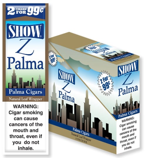 Show Z PALMA Natural Cigars | 2 for $0.99 | 15 Count Display
