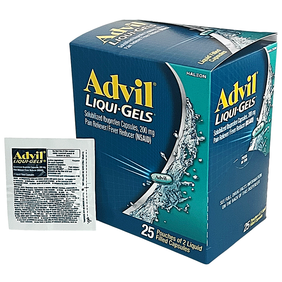 Advil Pain Reliver Fever Reducer Liqui-Gels | 2 Pack | 200mg | 25 Count Display product image