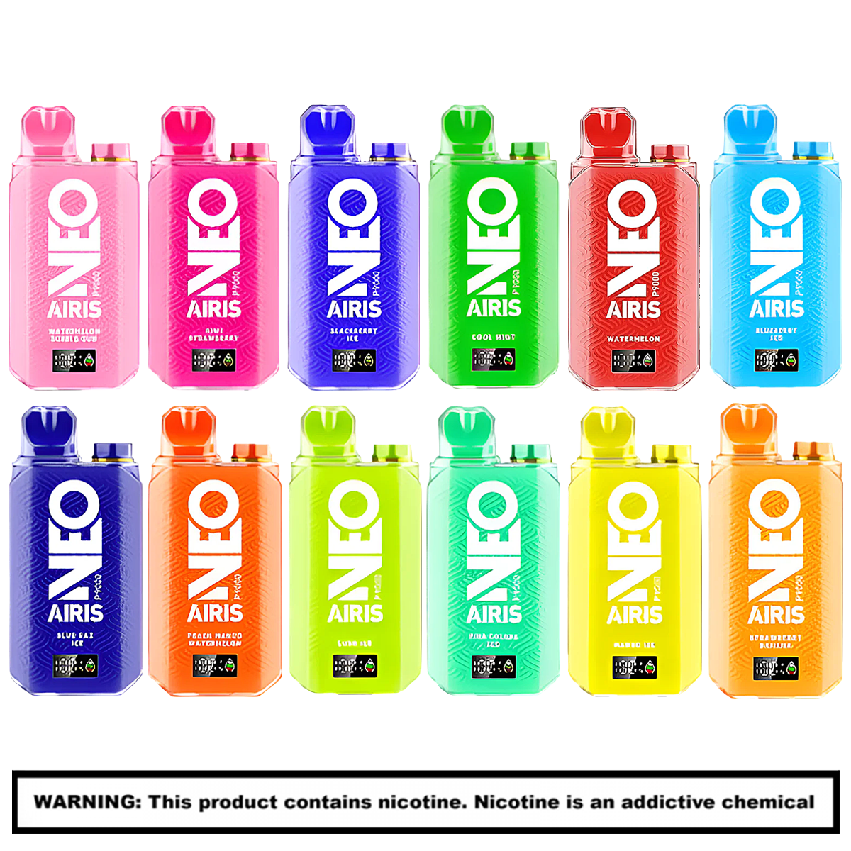 Airis Neo P9000 Disposables | 5% Nicotine | 9000 Puffs | 5 Count Display product image