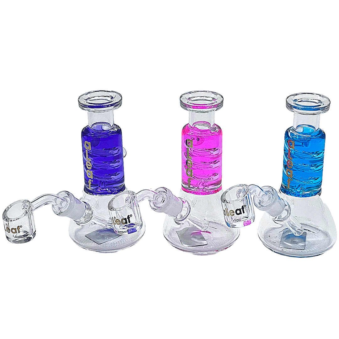 Aleaf Mini Glycerine Spiral Coil Waterpipe (AL9000) | 5 inches | Assorted Colors product image