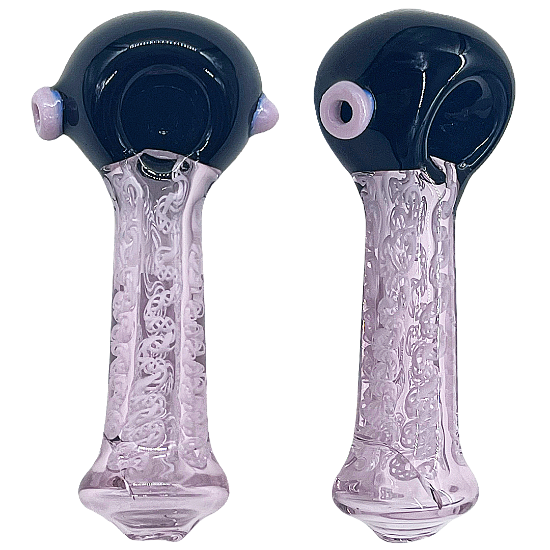 Black Head Slyme Knotted Design Handpipe (RS3463) | 5.5 inches | Assorted Colors product image