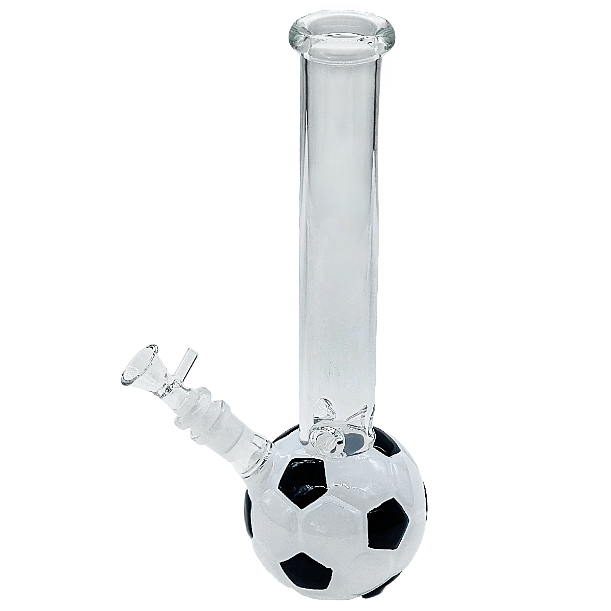 Black & White Football Waterpipe (WPQ297BW) | 12 inches product image