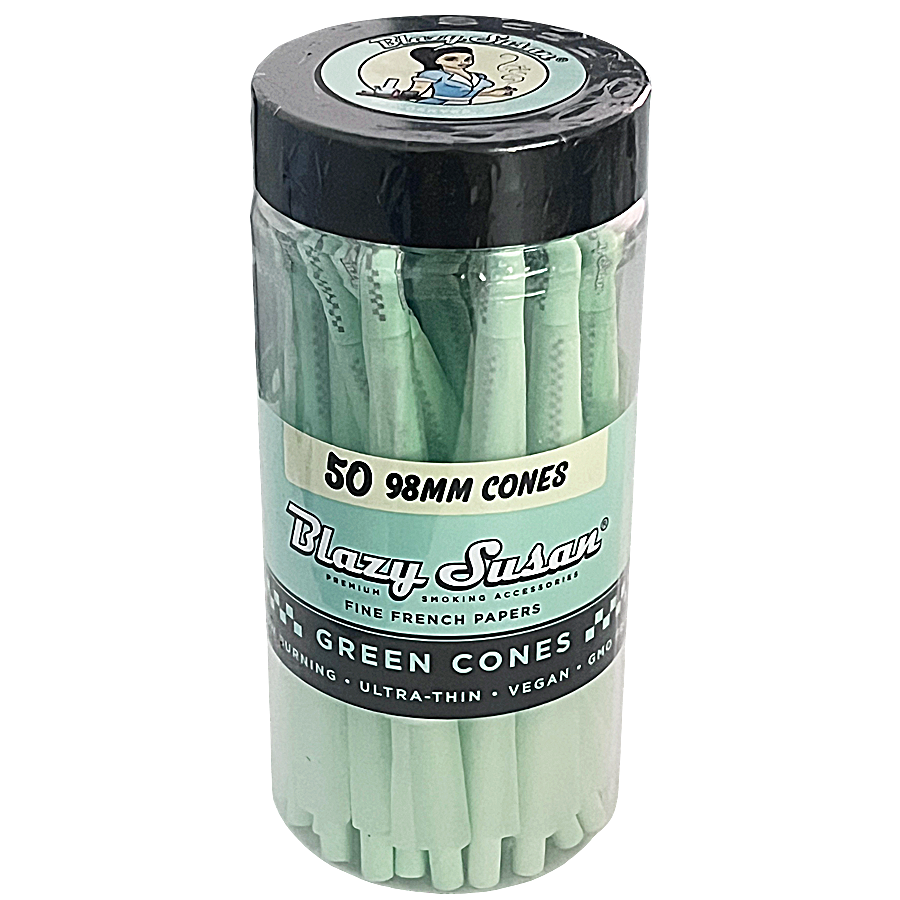 Blazy Susan Green Cones & Paper | 98mm | 50 Count Jar product image