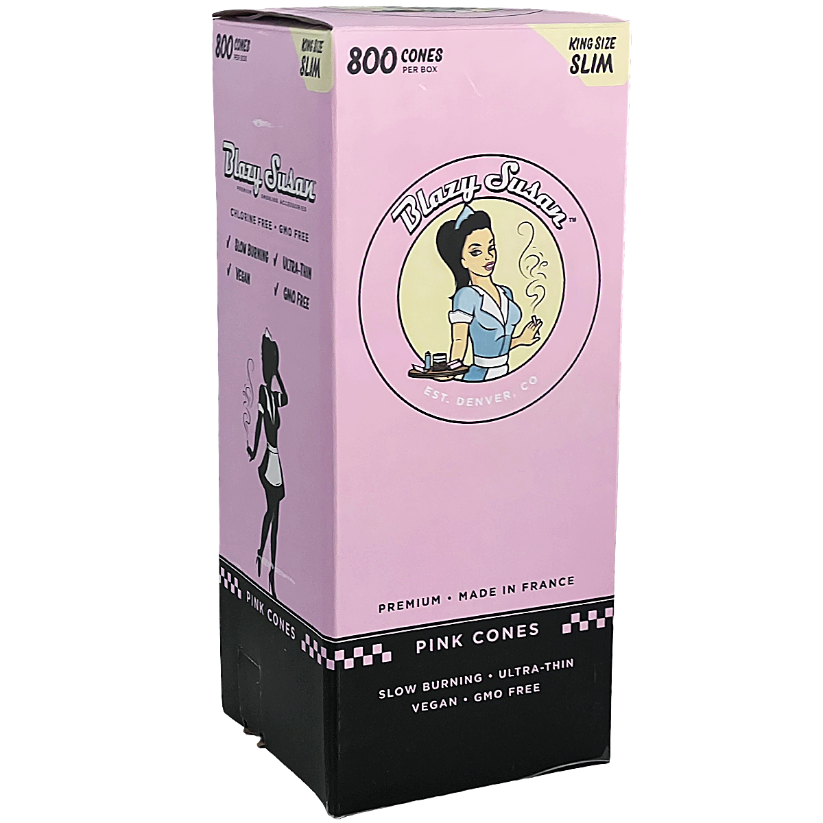 Blazy Susan Pink Cones | King Size Slim | 800 Count Jar product image