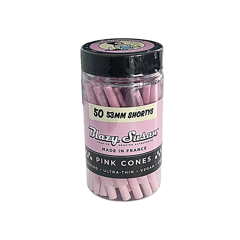 Blazy Susan Pink Shorty Cones | 53mm | 50 Count Jar product image