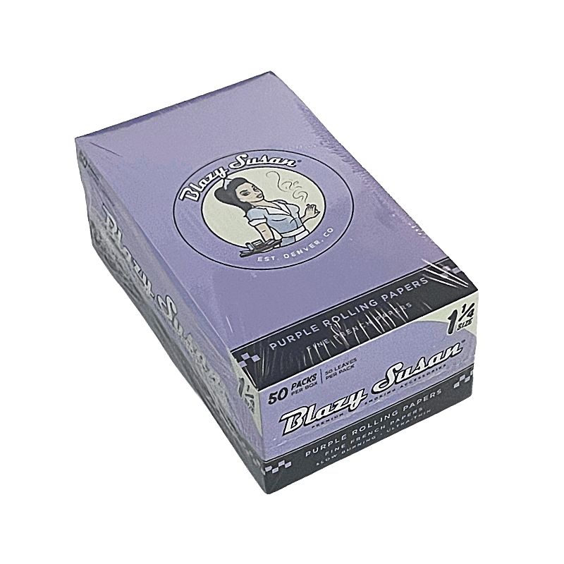 Blazy Susan Purple Rolling Papers | 11/4 Size | 50 Count Display product image