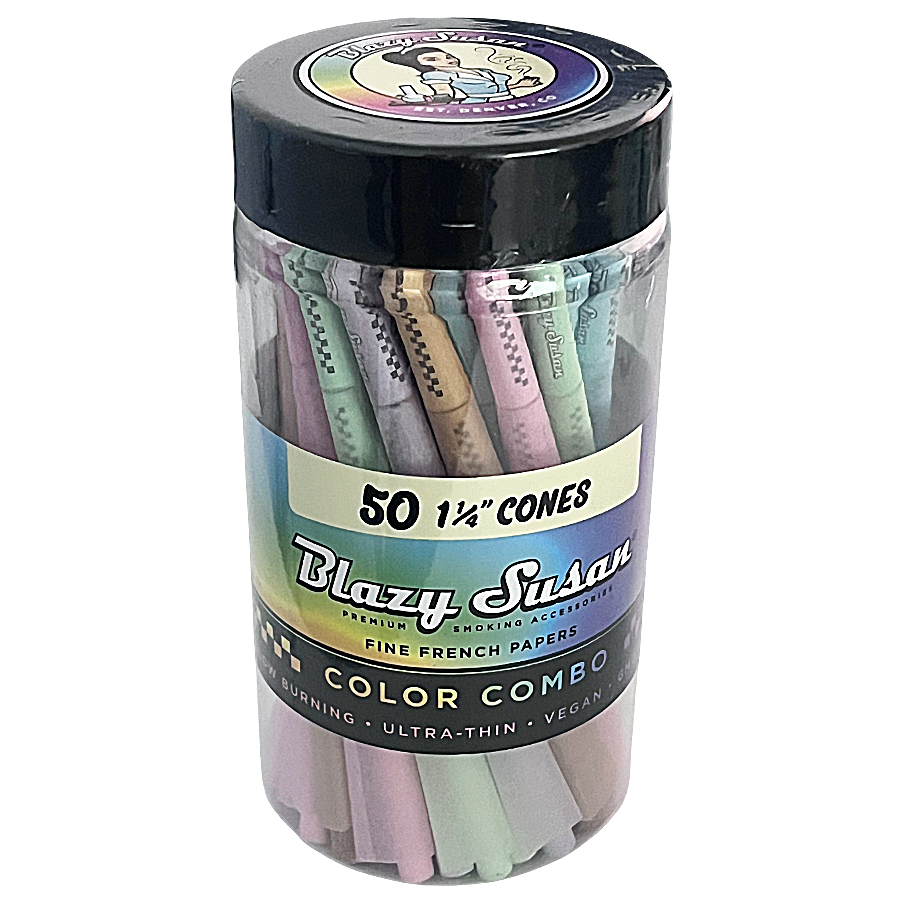 Blazy Susan Rainbow Cones | 11/4 Size | 50 Count Jar product image