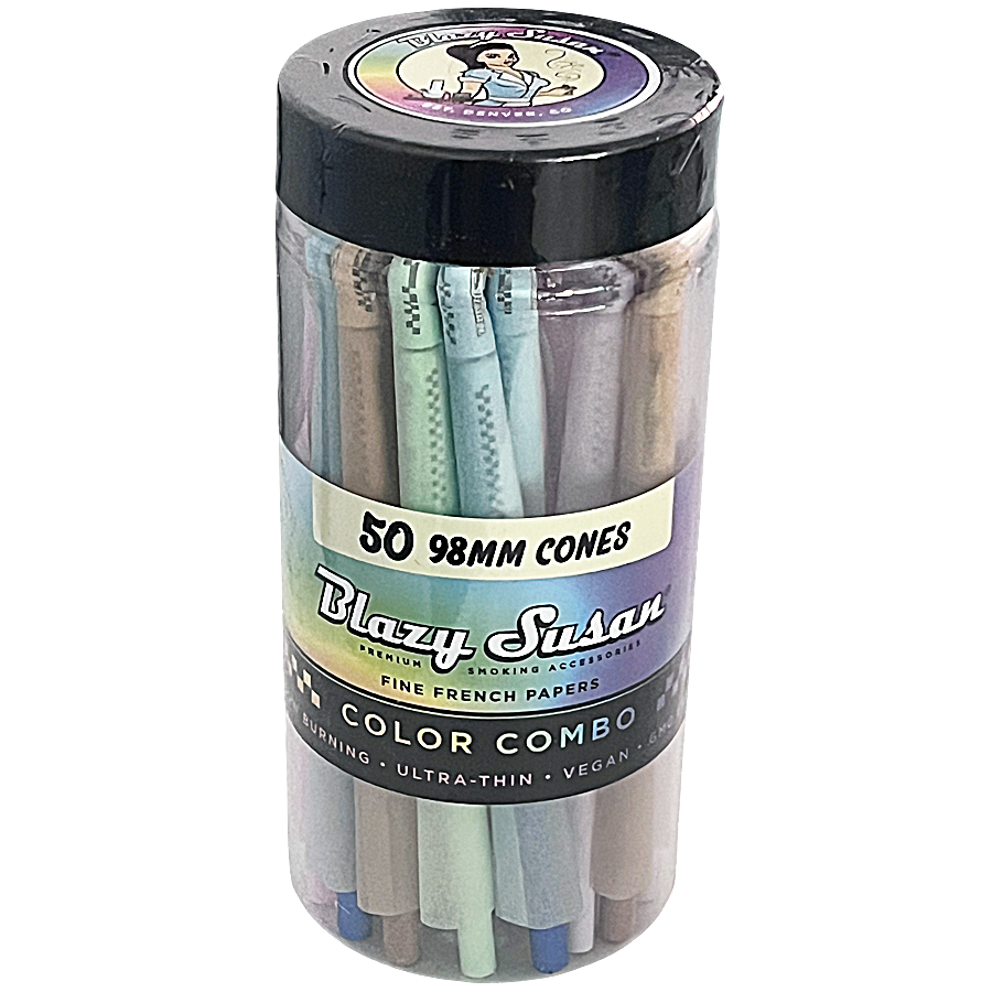 Blazy Susan Rainbow Cones | 98mm | 50 Count Jar product image