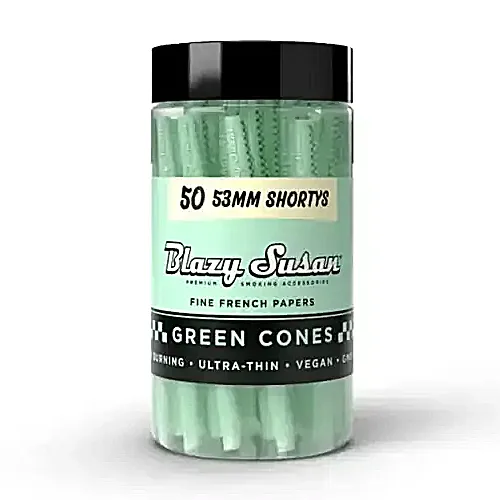 Blazy Susan Shorty Green Cones & Paper | 53mm | 50 Count Jar product image