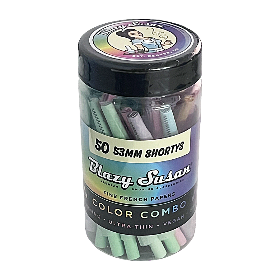 Blazy Susan Shorty Rainbow Cones | 53mm | 50 Count Jar product image
