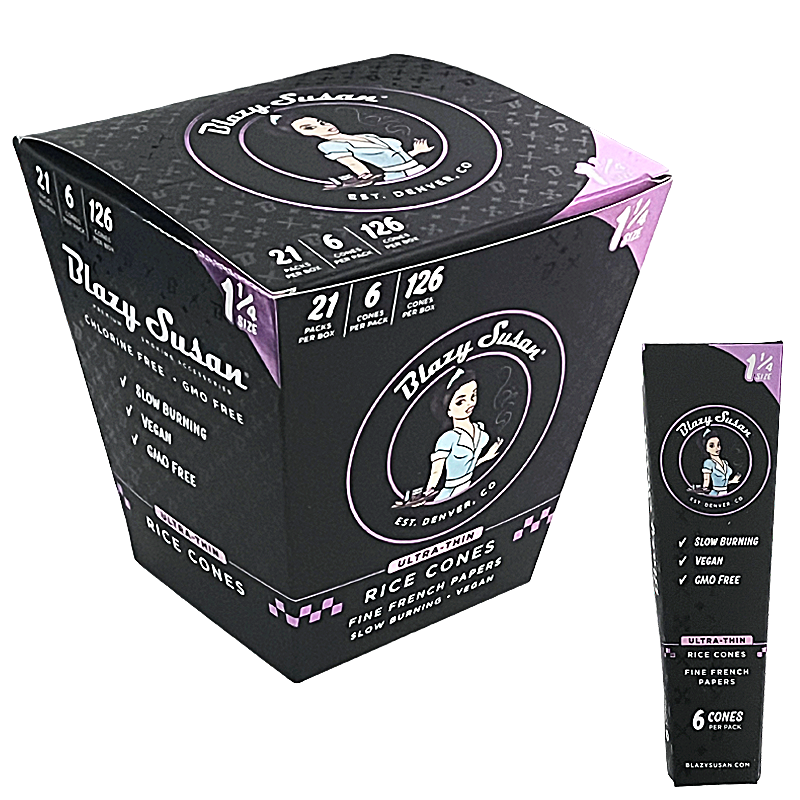 Blazy Susan Ultra Thin Rice Cones | 11/4 Size | 6 Pack | 21 Count Display product image