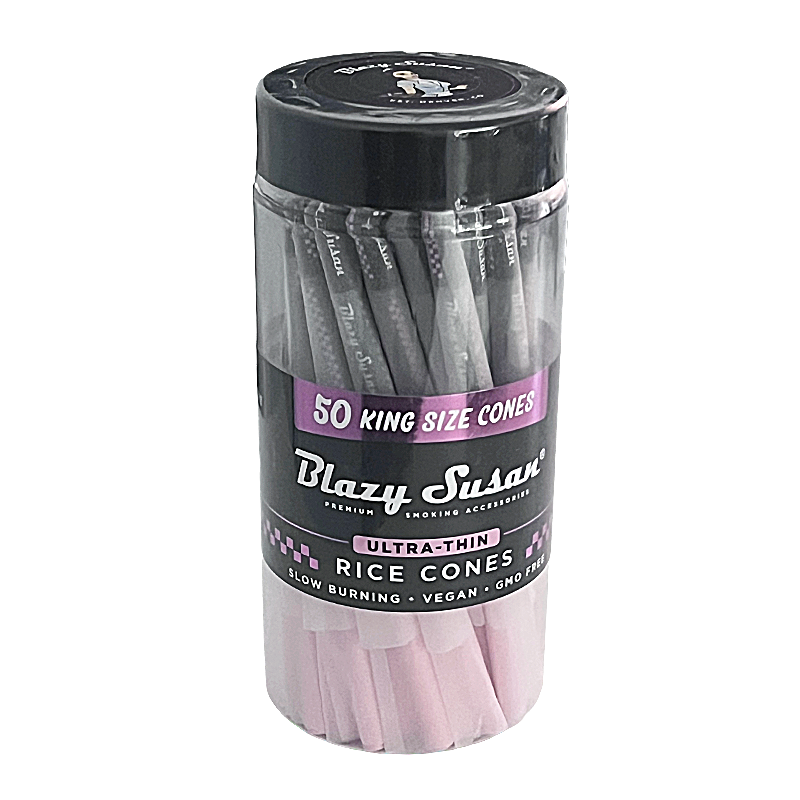 Blazy Susan Ultra Thin Rice Cones | King Size | 50 Count Jar product image