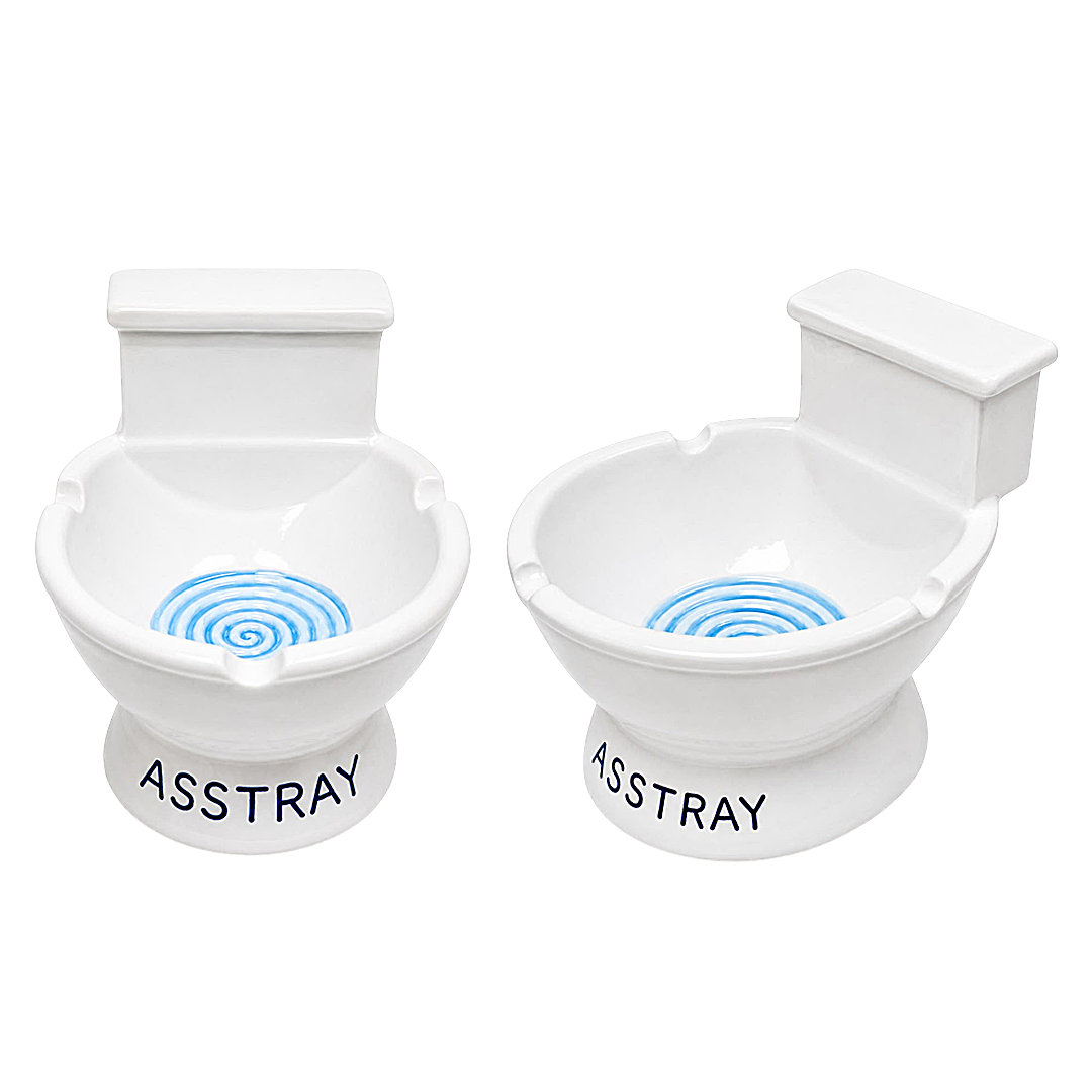 Ceramic Toilet Design Ashtray (ASH215) | 5 inches product image