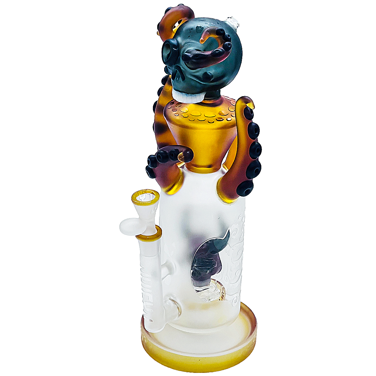 Cheech Juicy J Frosted Look Octopus Tentacles With Skull Head Top Dome Shaped Waterpipe (JJ-431) | 12 inches | Assorted Colors product image