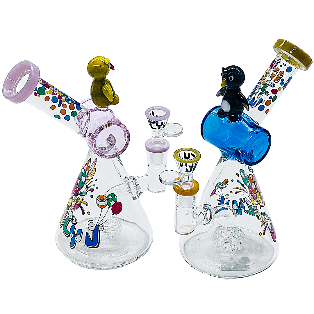 Cheech Juicy J Party Themed Microscopic Head Dome Based Waterpipe (JJ-1-6) | 10 inches | Assorted Designs - image 1 of 2