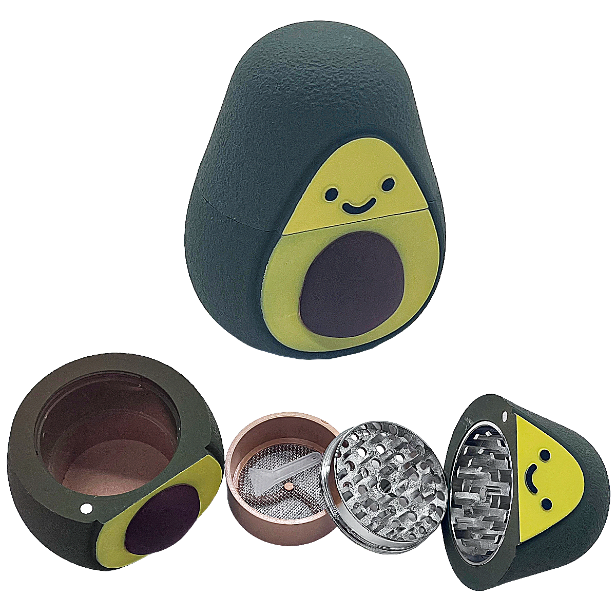 Clickit Avocado 2 part Grinder | MG-042 | Assorted Colors product image
