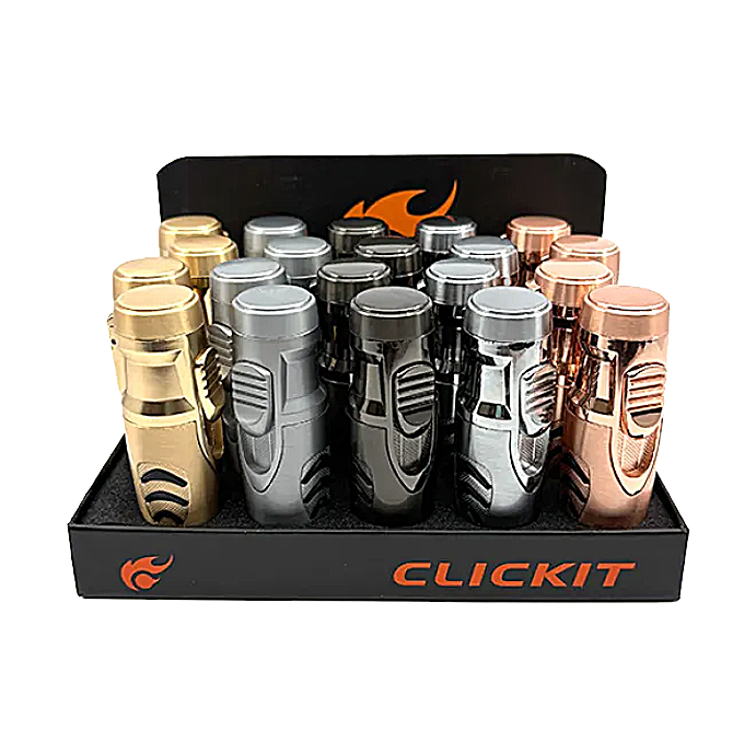 Clickit Double Torch Lighters (GH-8159) | 20 Count Display product image