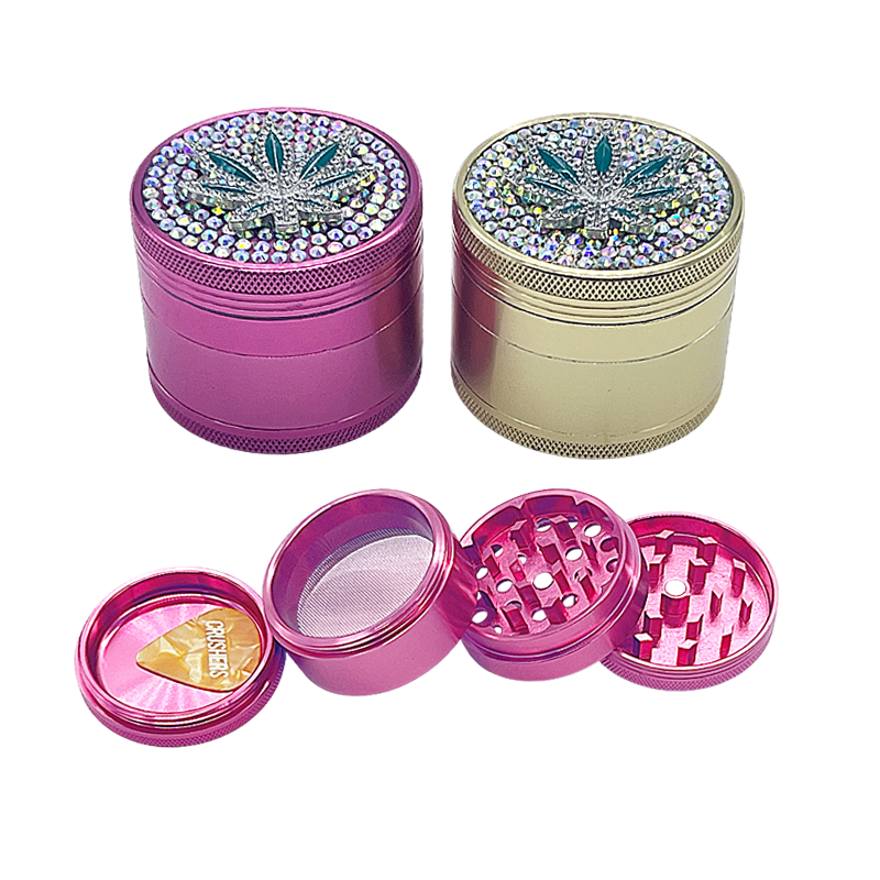Crushers Jewels Studded 4 Part Grinder (GR570) | 50mm | Assorted Colors product image