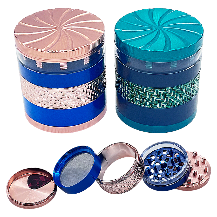 Crushers Metallic Shaded See Through 4 Part Grinder (GR209) | 63mm | Assorted Colors product image