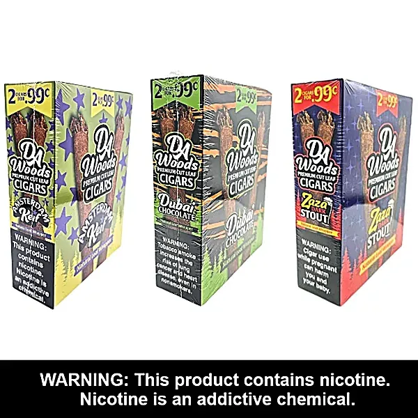 DA WOODS Premium Cut Leaf Cigars (2 For $0.99) | 2 Count | 15 Pack Display product image