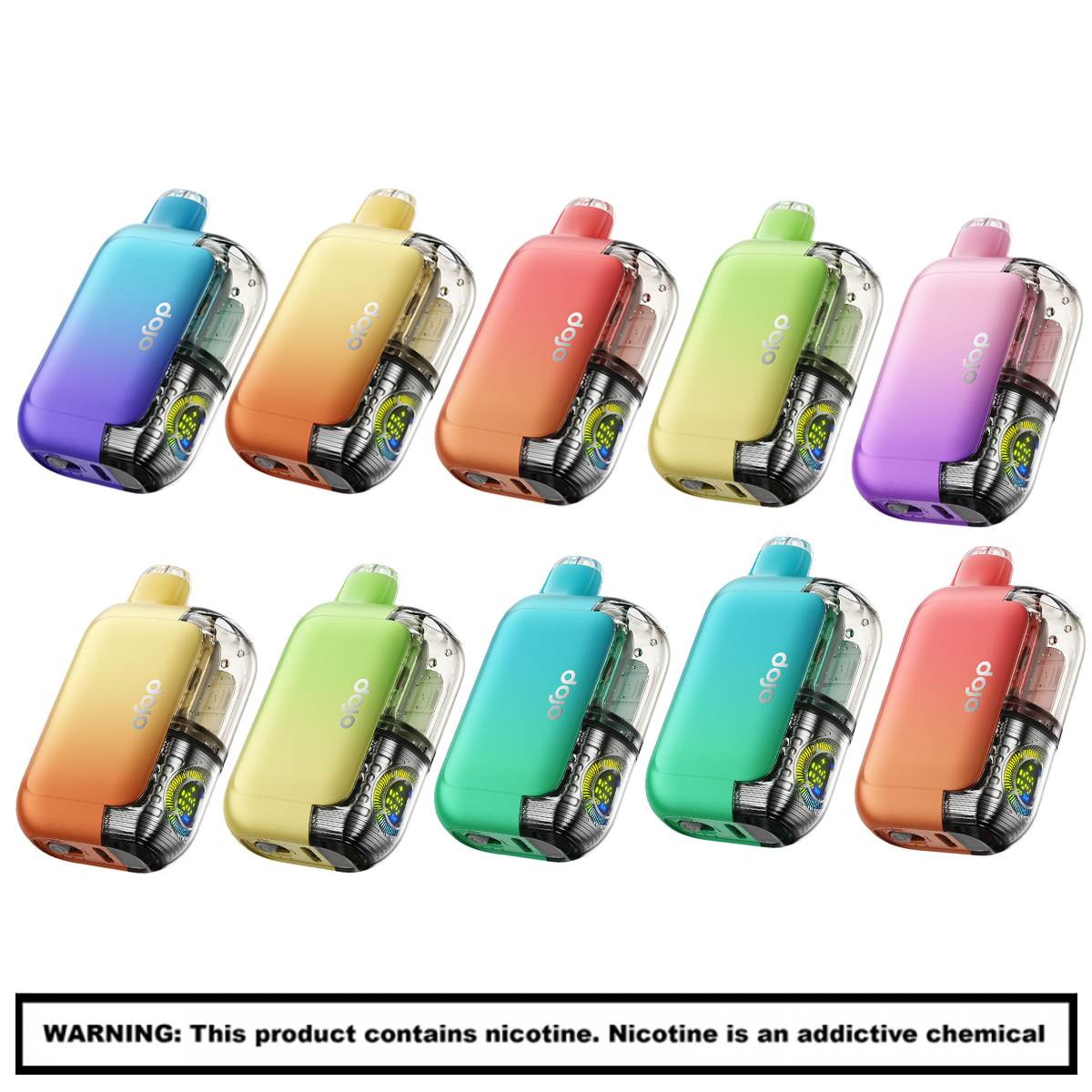 DOJO PUREX (Built In USA) Disposables | 5% Nicotine | 60000 Puffs | 5 Count Display product image