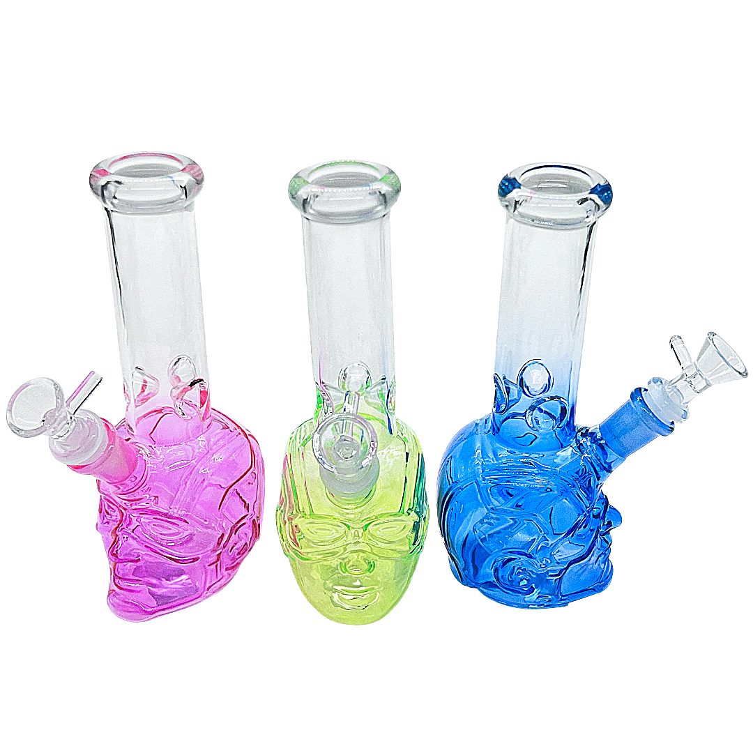 Double Shaded Captain America Waterpipe (WPW3006) | 8 inches | Assorted Colors product image